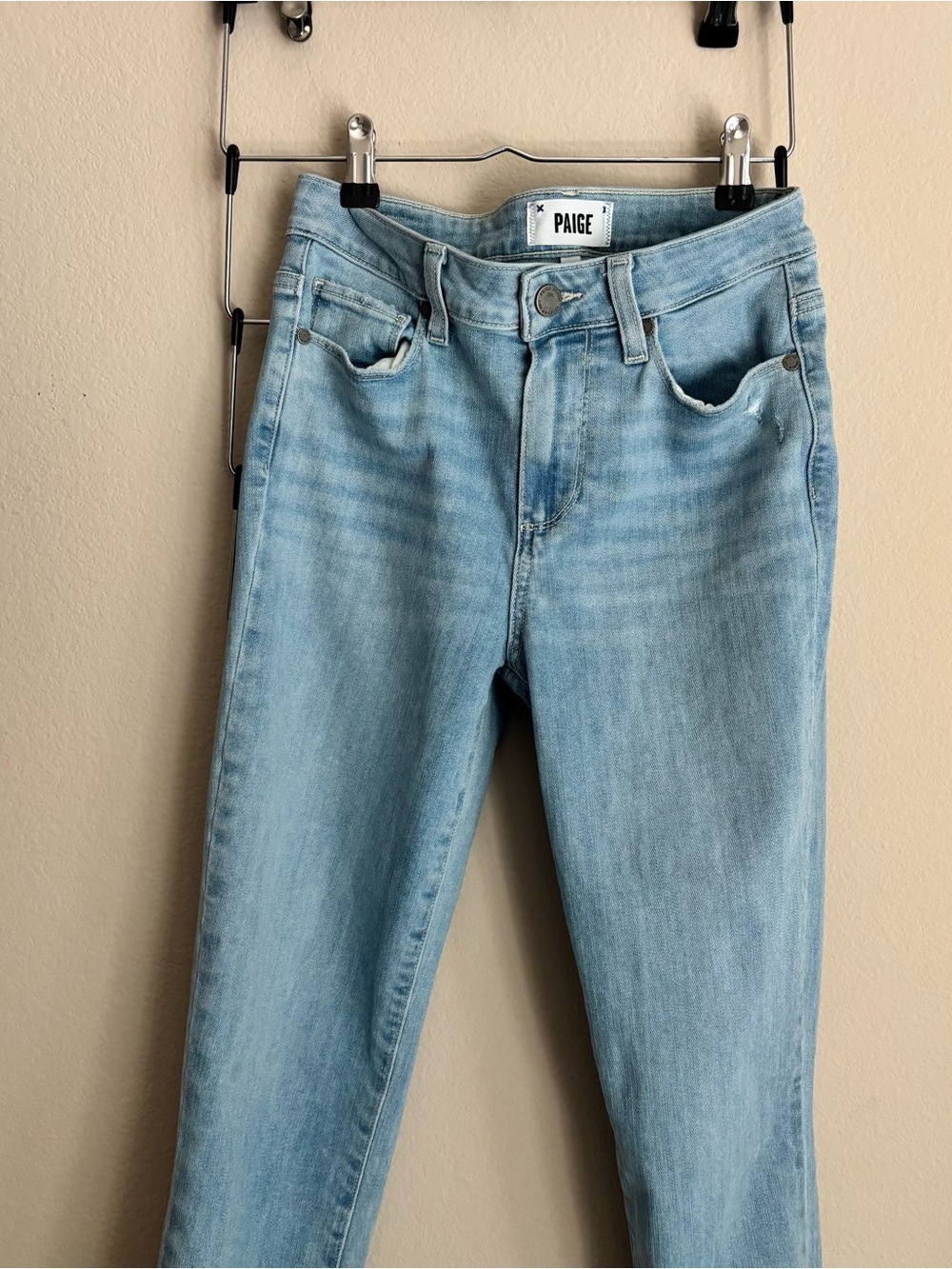 PAIGE Hoxton Slim Crop Jeans Dason Destructed Size 26 - Picture 3 of 8